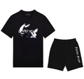 FesFas white crane-print | Bộ T-Shirt | Nam | Màu Đen