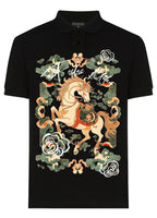 FesFas horse-print | Áo Polo | Nam | Màu Đen