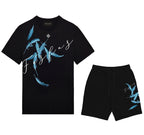FesFas feathers-print | Bộ T-Shirt | Nam | Màu Đen