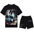 FesFas heaven guardian-print | Bộ T-Shirt | Nam | Màu Đen