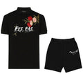 FesFas flowers-print | Bộ Polo | Nam | Màu Đen
