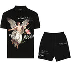 FesFas angel-print | Bộ Polo | Nam | Màu Đen